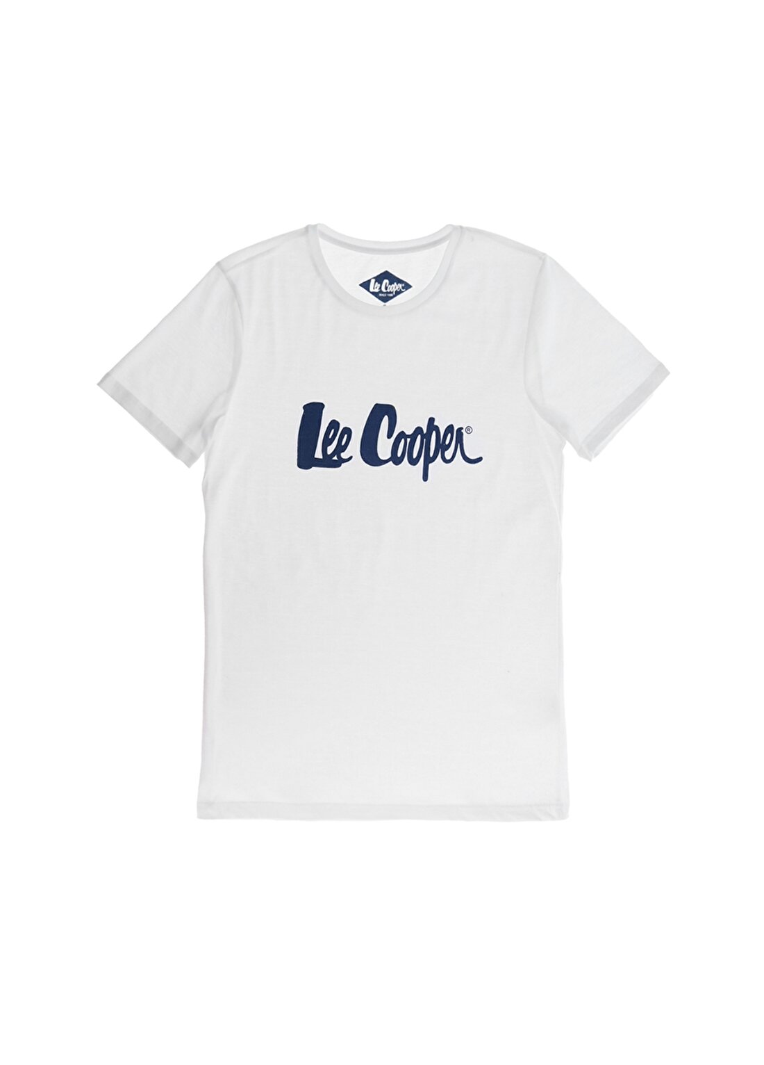 Lee Cooper Yuvarlak Yaka %100 Pamuklu Baskılı Beyaz Erkek T-Shirt