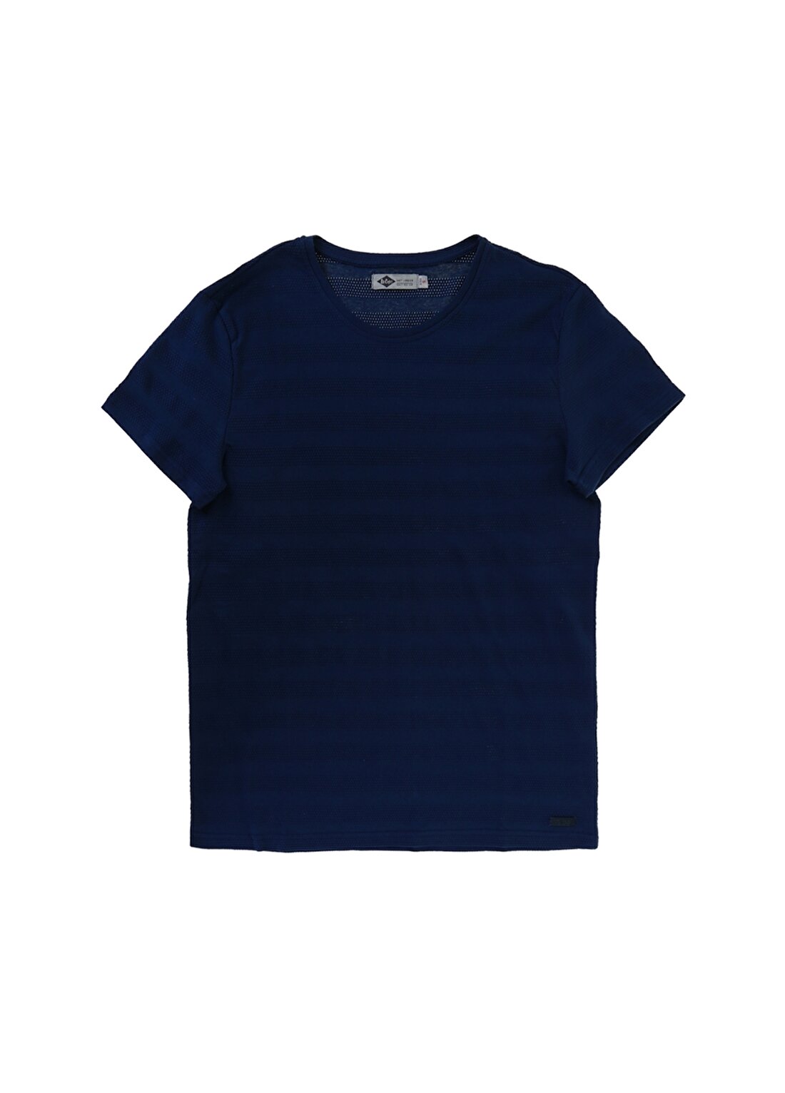 Lee Cooper 242053 Çizgi Desenli Koyu Mavi Erkek T-Shirt