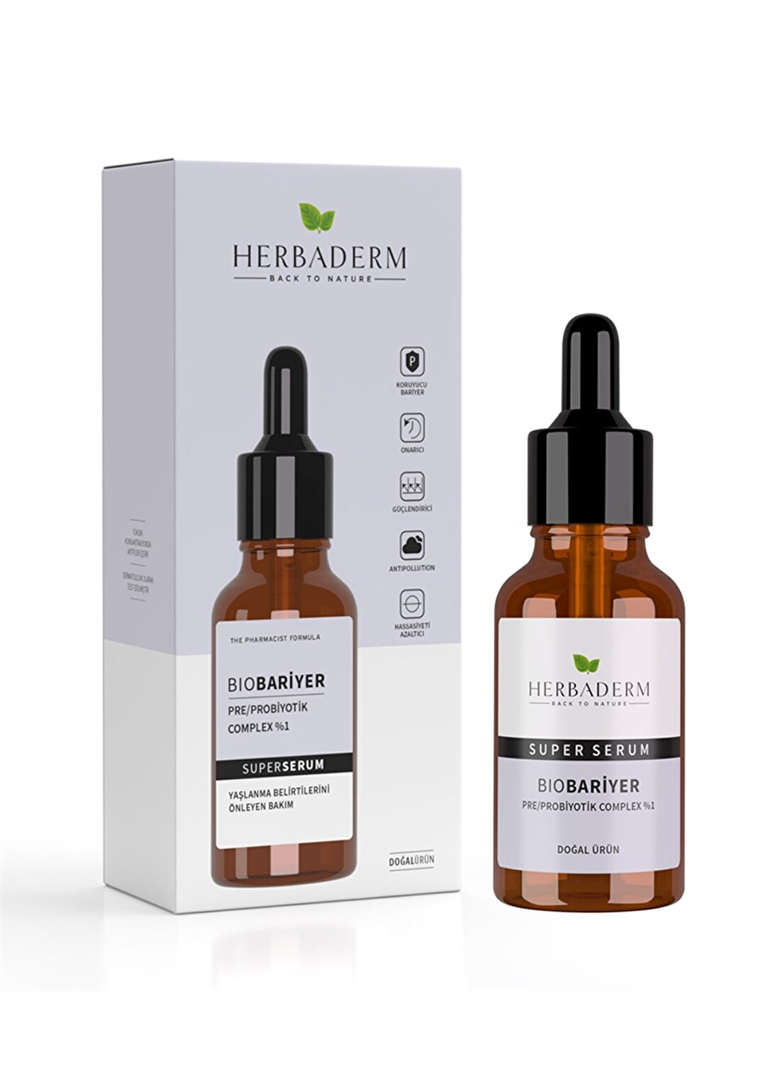 Herbaderm Pre/Postbiyotik Complex Antioksidan Serum
