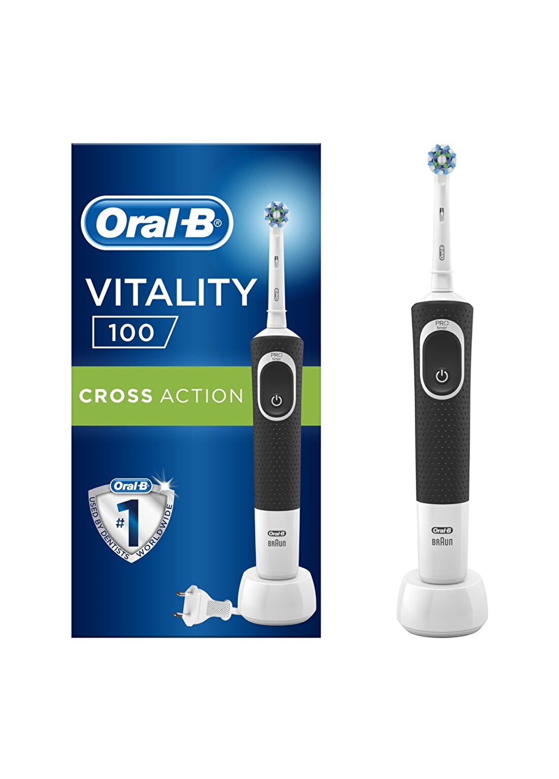 Oral-B D100 Siyah Vitality Şarjlı Diş Fırçası