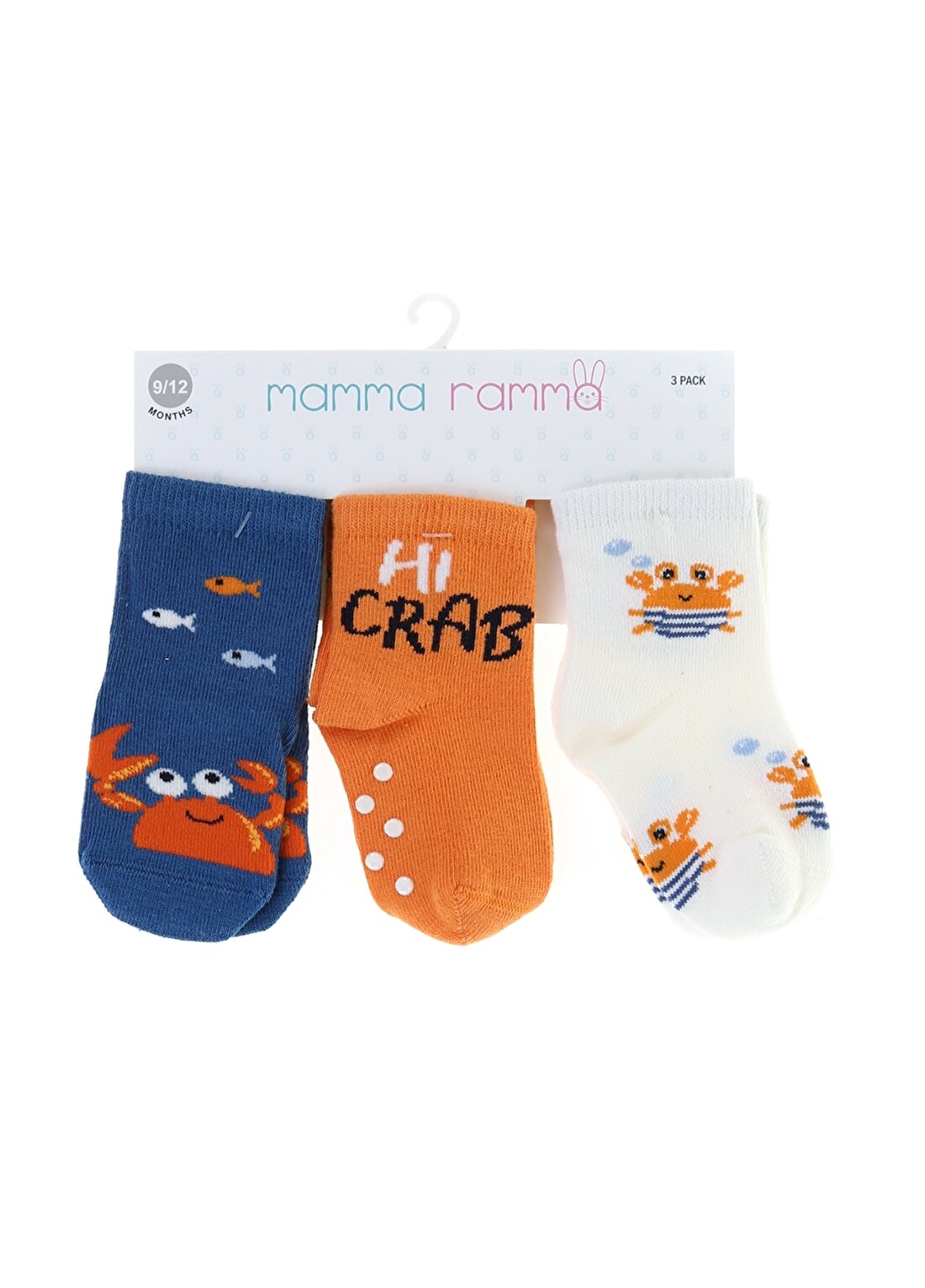 Mammaramma 10063 Çok Renkli Baskılı Erkek Bebek Spor Çorap