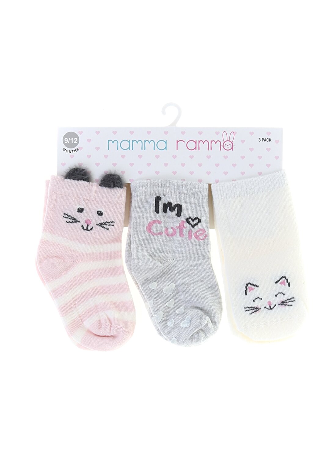 Mammaramma 10079 Çok Renkli Baskılı Kız Bebek Spor Çorap