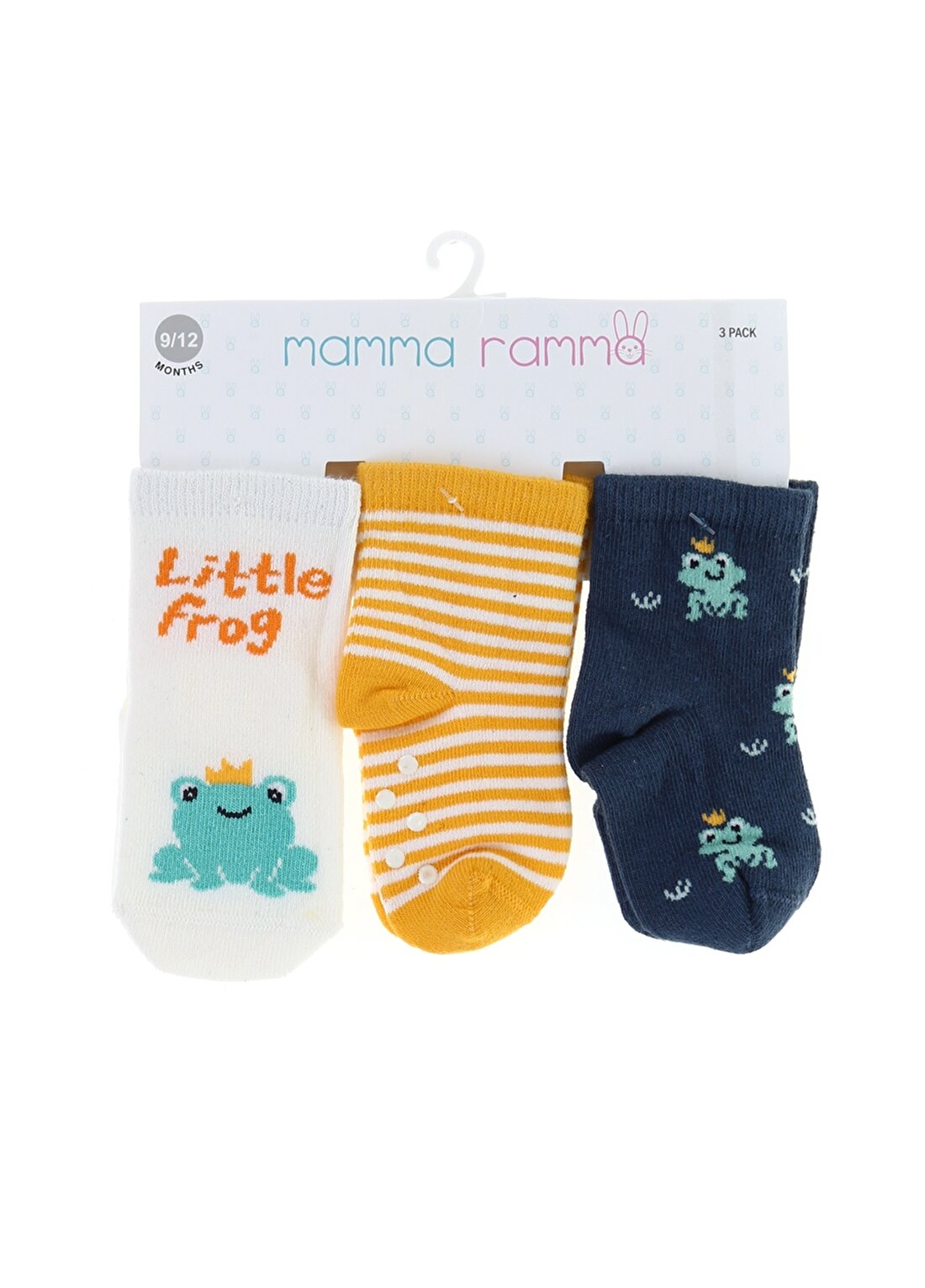 Mammaramma 10070 Çok Renkli Baskılı Erkek Bebek Spor Çorap
