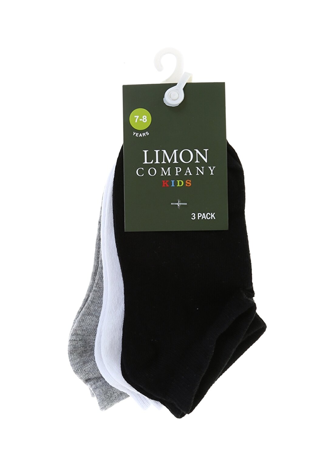 Limon 3''Lü Çok Renkli Erkek Çocuk Spor Çorap