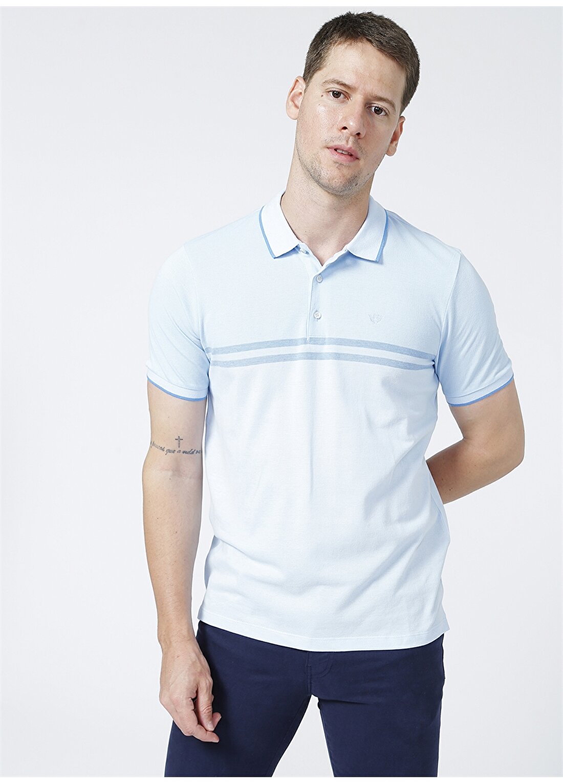 Beymen Business Polo Yaka Açık Mavi T-Shirt