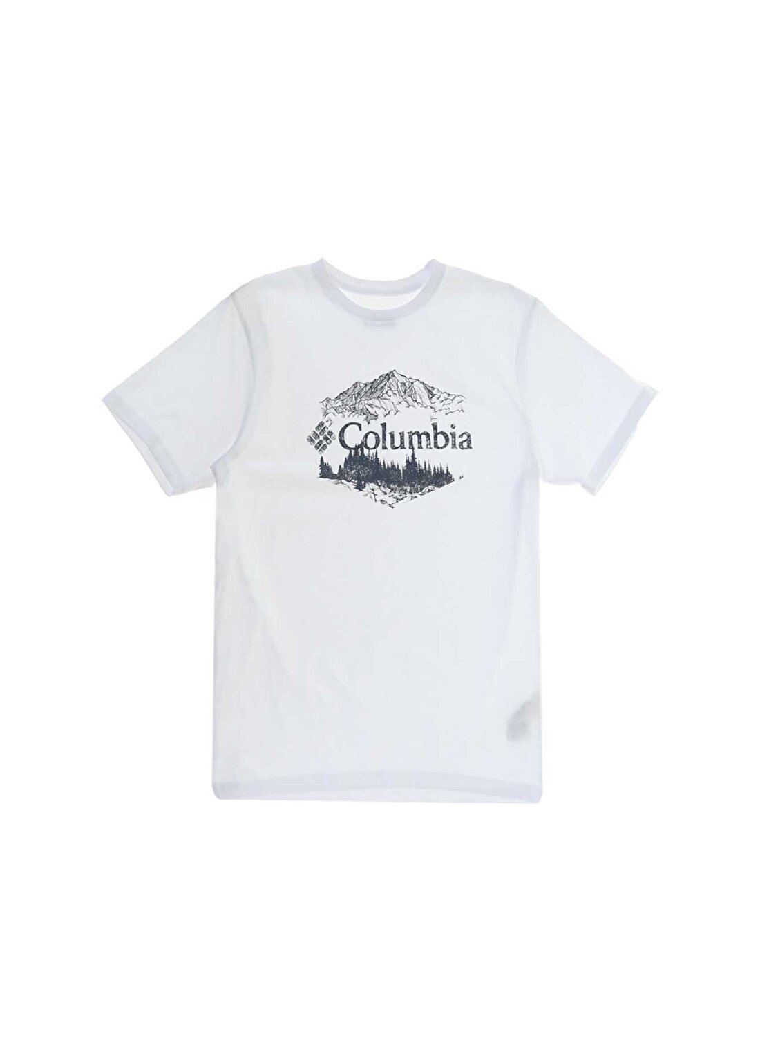 Columbia Baskılı Beyaz T-Shirt