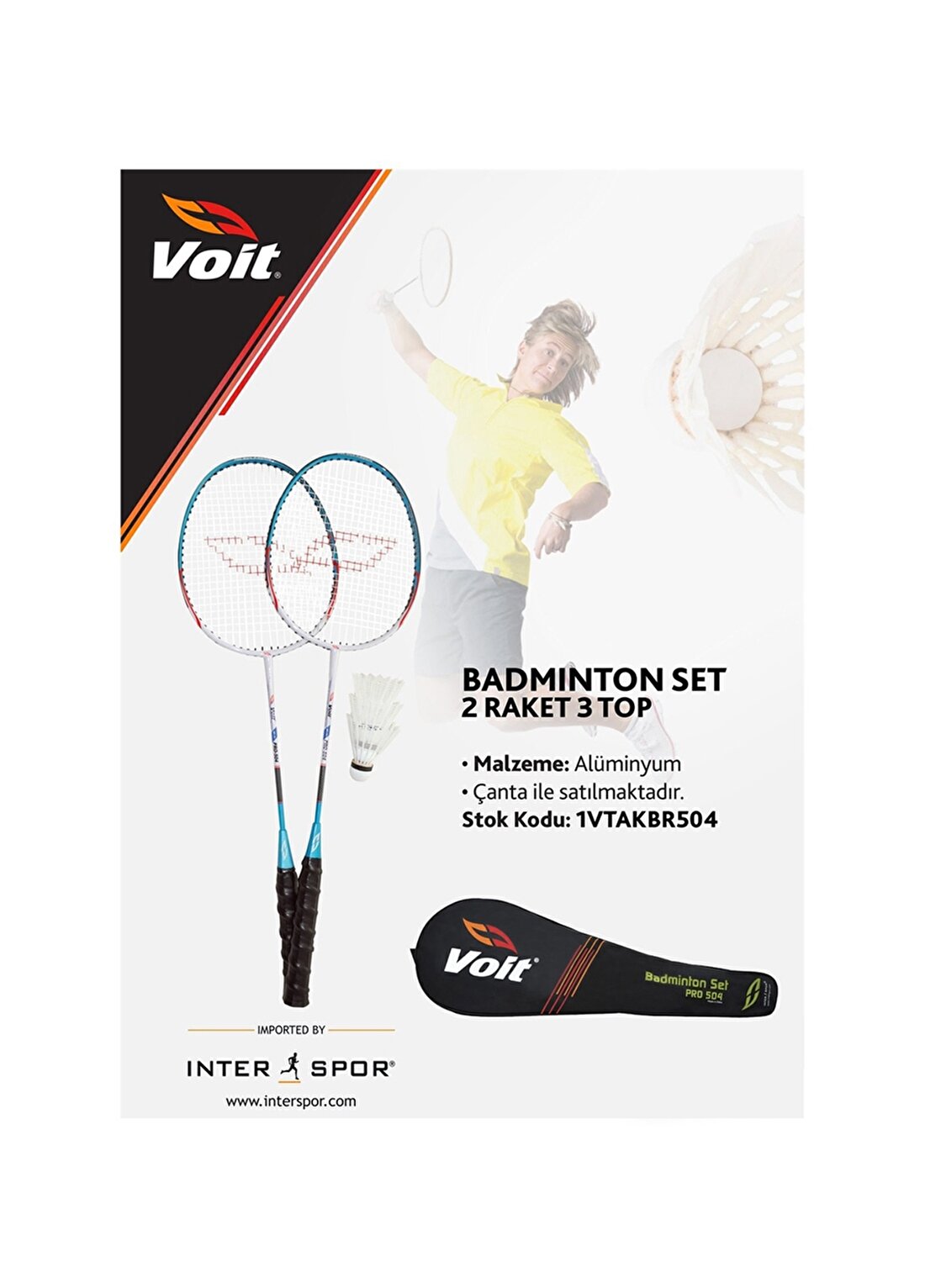 Voit Pro-504 3 Top 2 Raket Badminton
