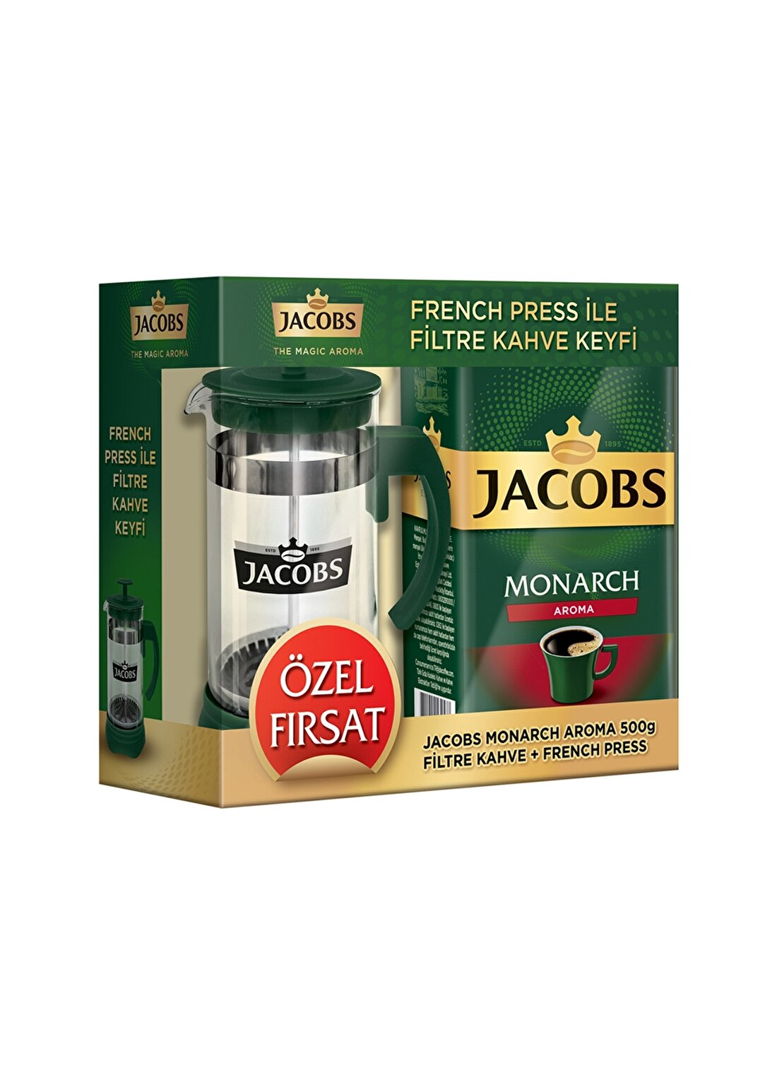 Jacobs Monarch 500 Gr Filtre Kahve + Frenchpress