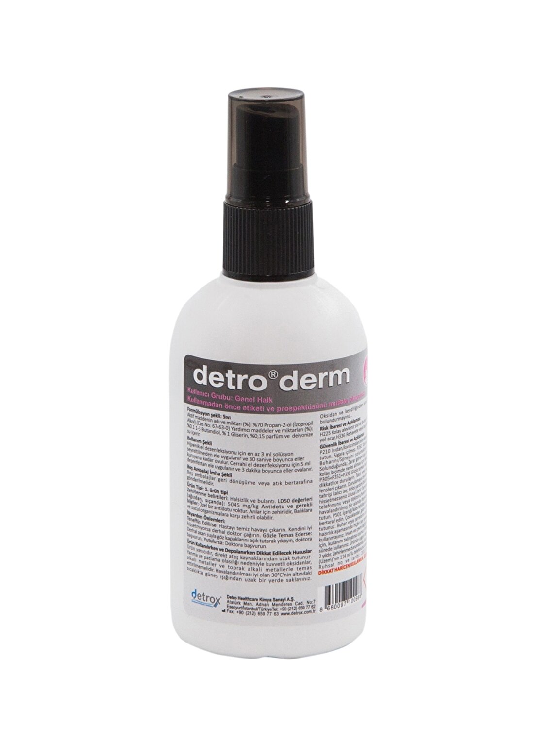 Detrox Detroderm 100 Ml El Ve Cilt Dezenfektanı