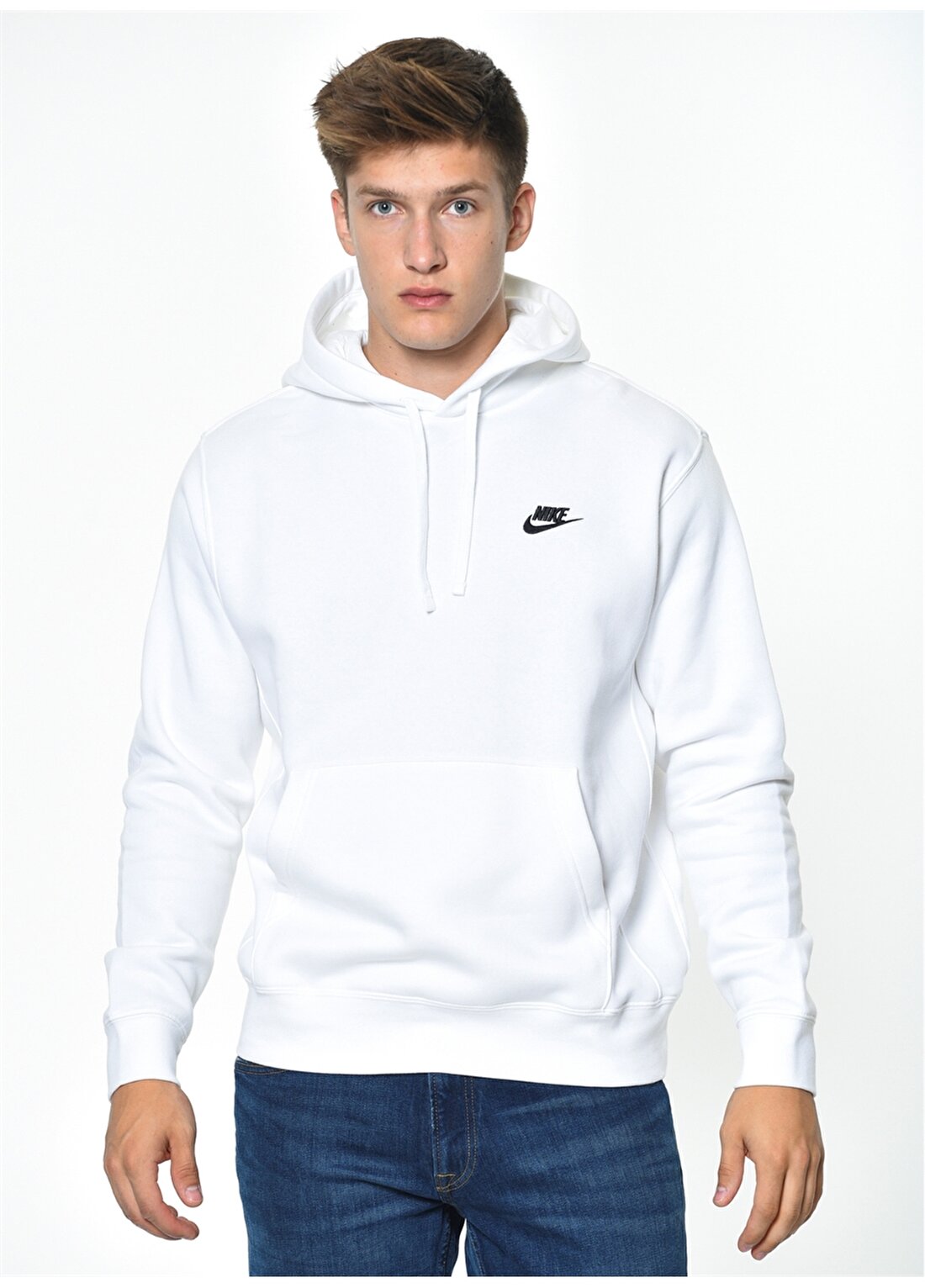 Nike Sportswear Club Fleece Beyaz Erkeksweatshirt
