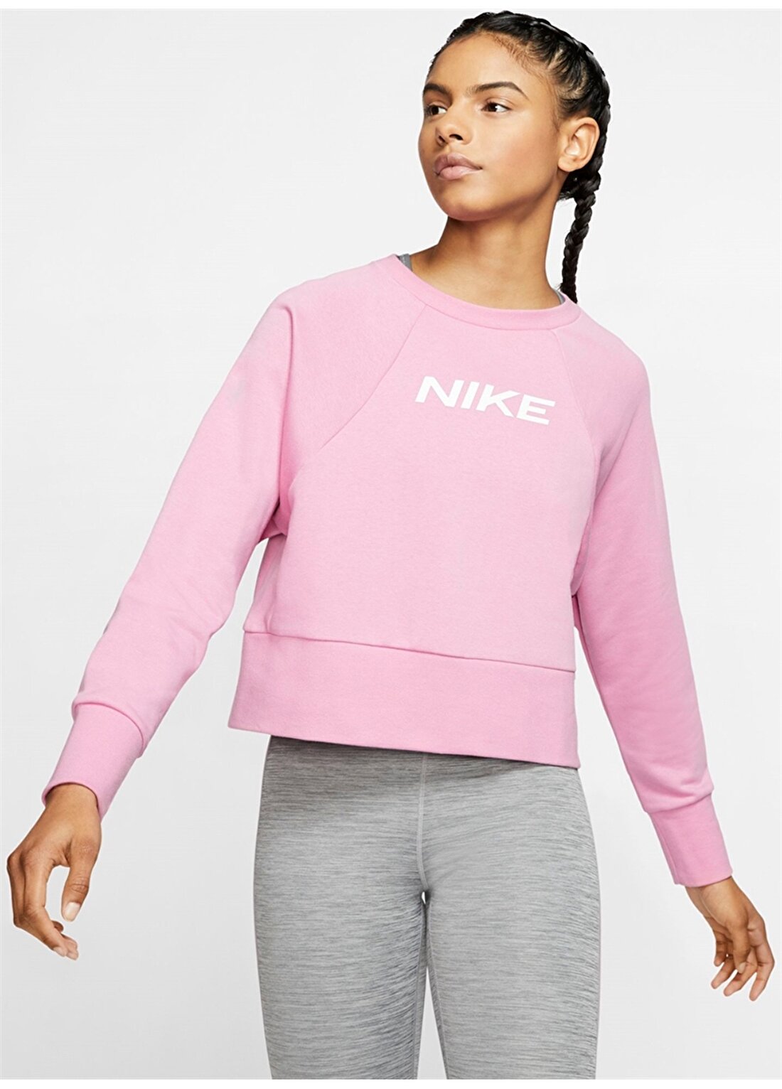 Nike Fleece Training Crew Pembe Kadın Sweatshirt