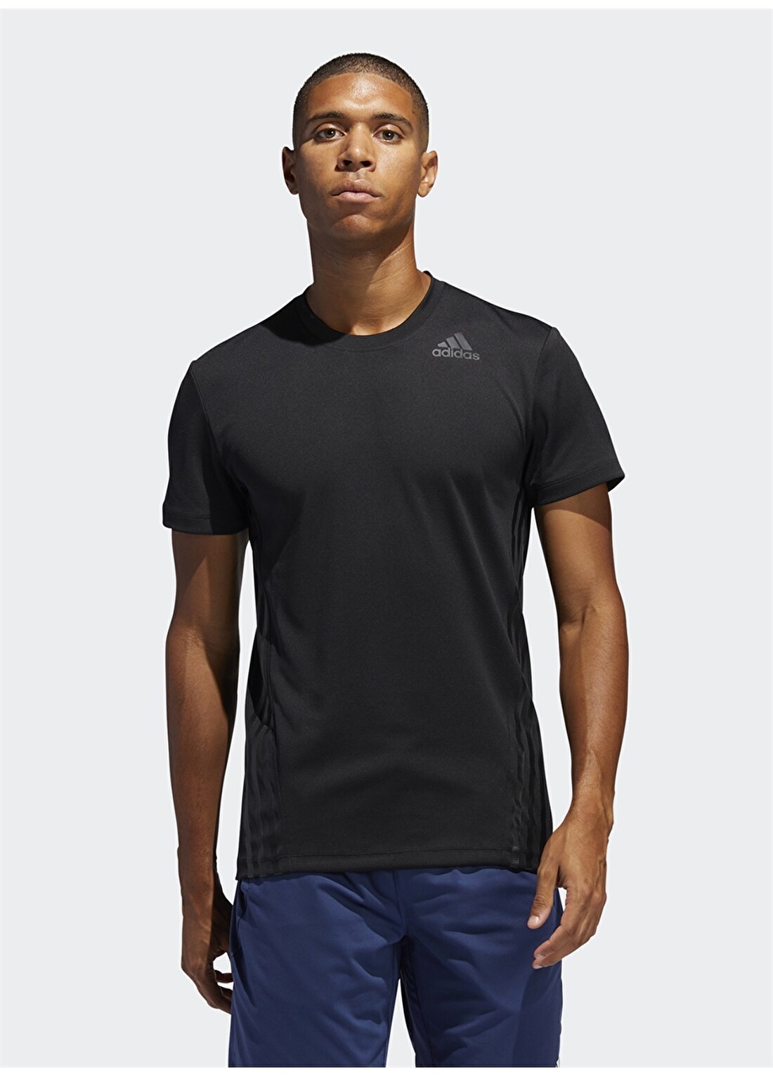 Adidas FL4309 Aeroready 3-Stripes Siyaherkek T-Shirt