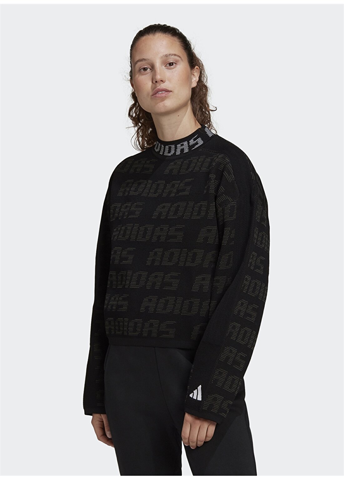 Adidas FS2386 Crew Knit Siyah Kadın Zipceket