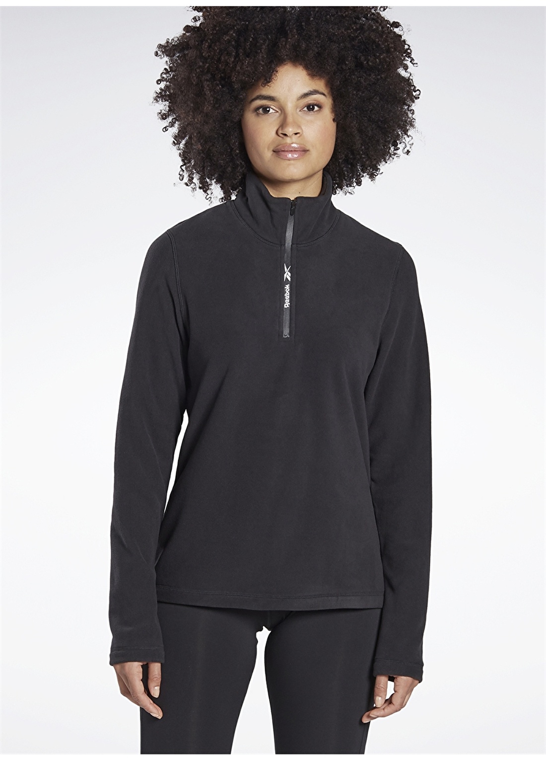 Reebok FT0648OW Fleece Q Zip Sweatshirt