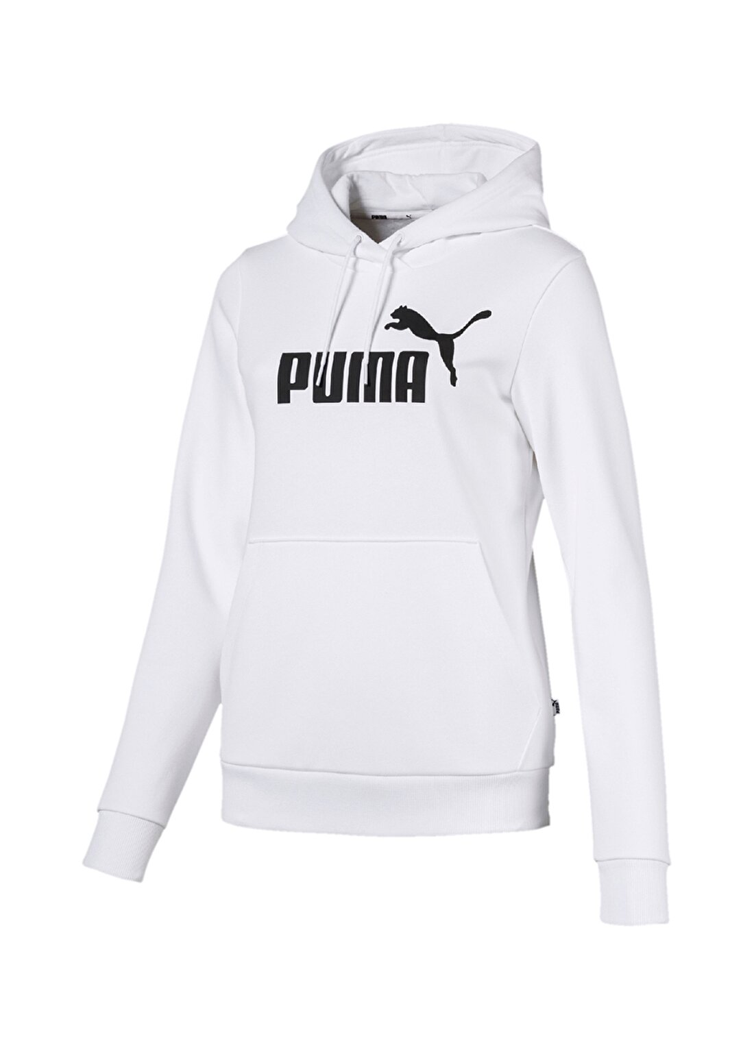 Puma Ess Logo Hoody Fl Beyaz Kadın Sweatshirt