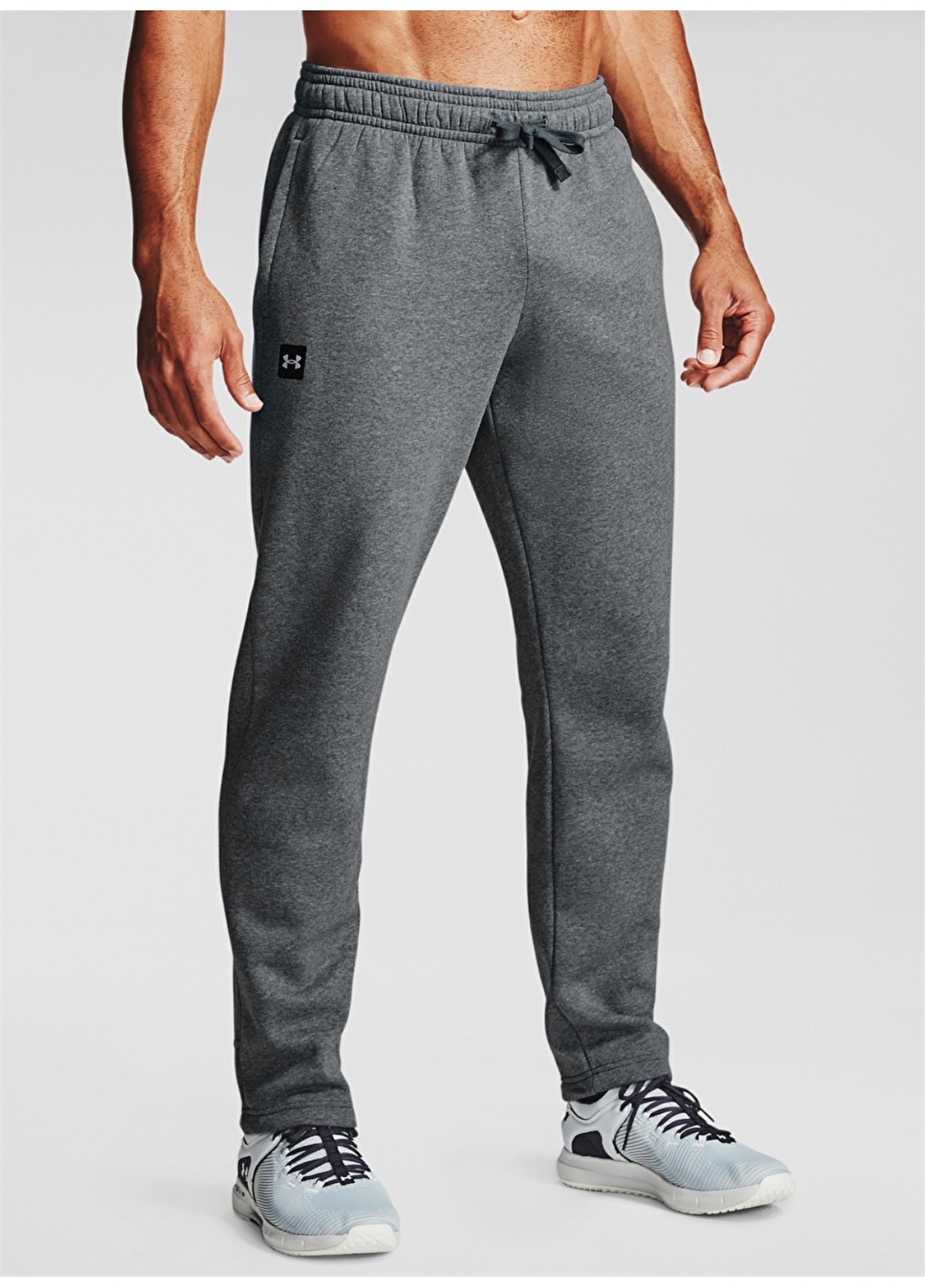 Under Armour 1357129-Ua Rival Fleece Pants Gri Melanj - Beyaz Erkek Eşofman Altı