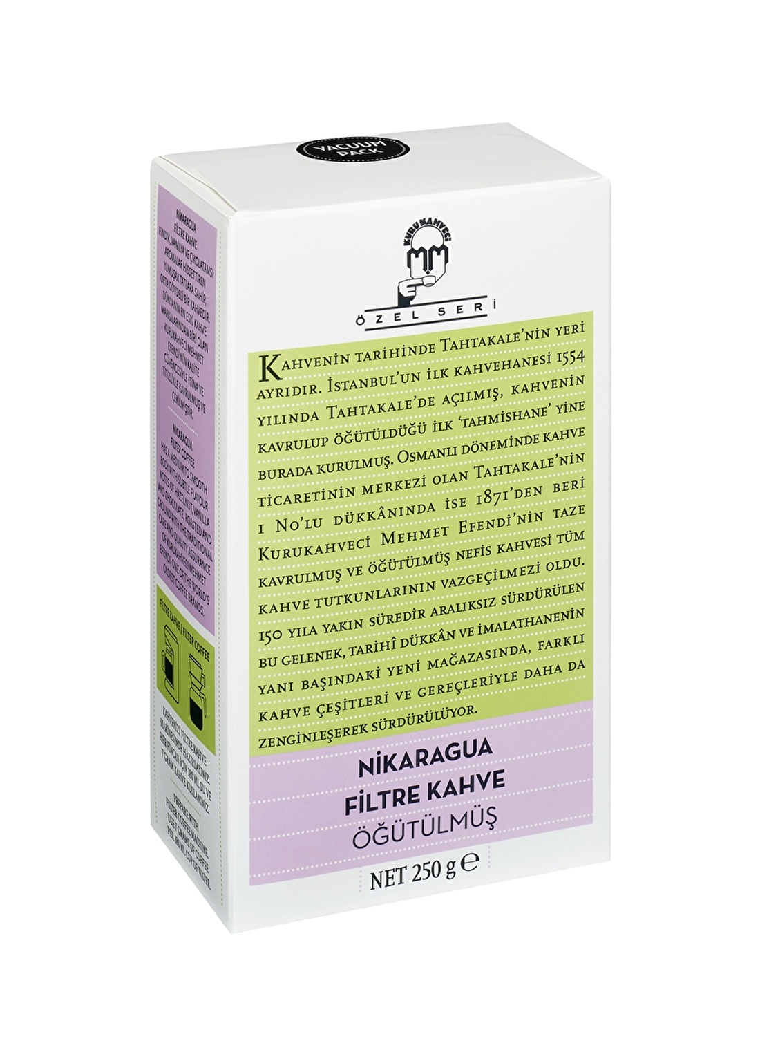 Kurukahveci Mehmet Efendi Özel Seri Nicaragua 250 Gr Filtre Kahve