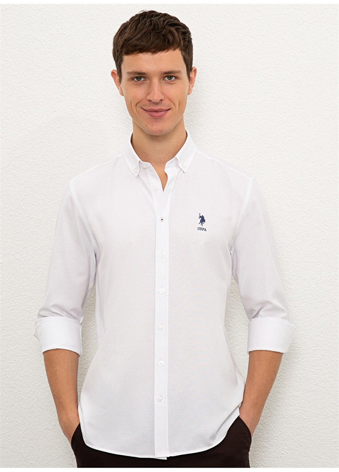 U.S. Polo Assn. Beyaz Erkek Gömlek
