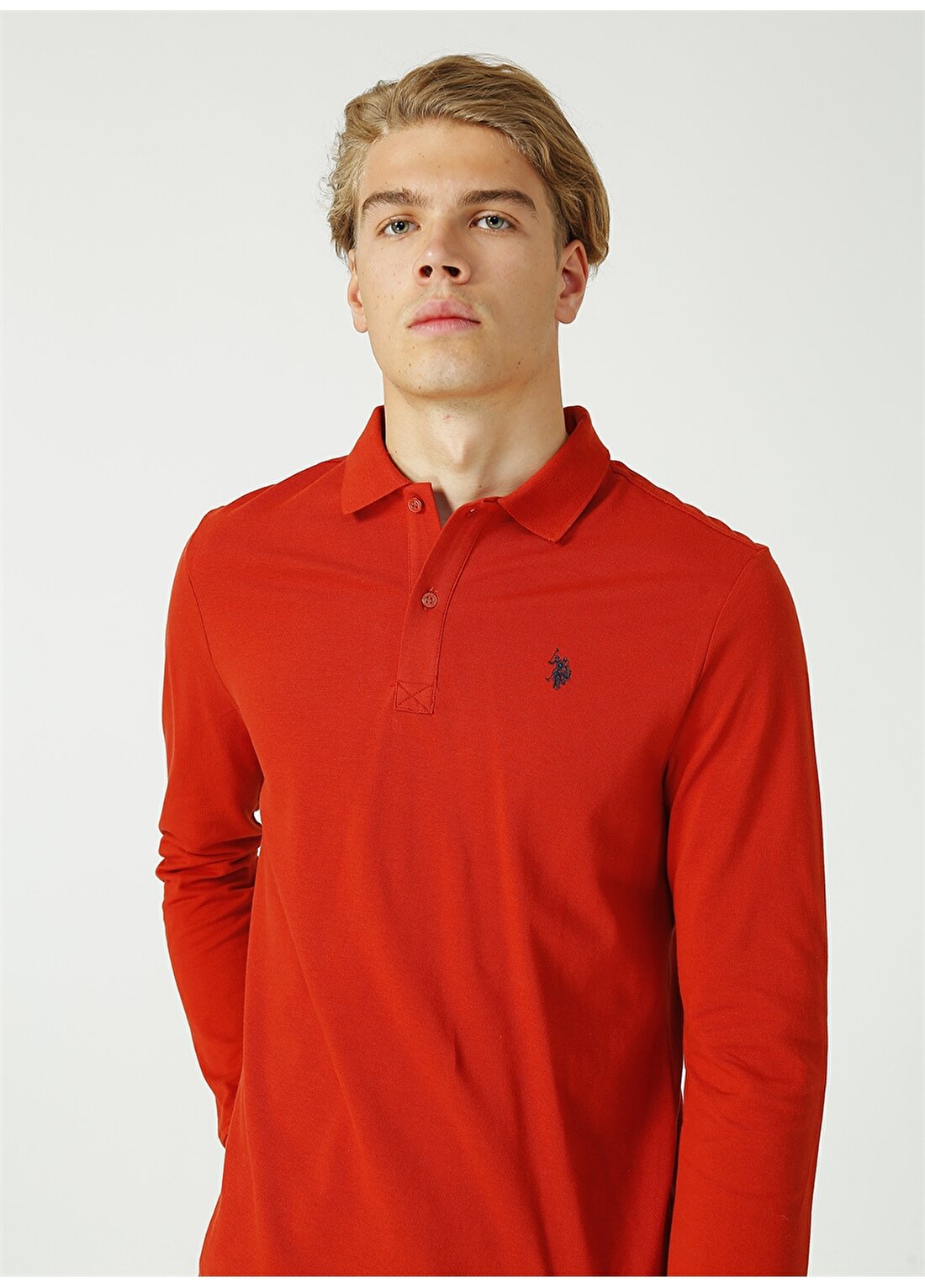 U.S. Polo Assn. Polo Yaka Tarçın Erkek Sweatshirt