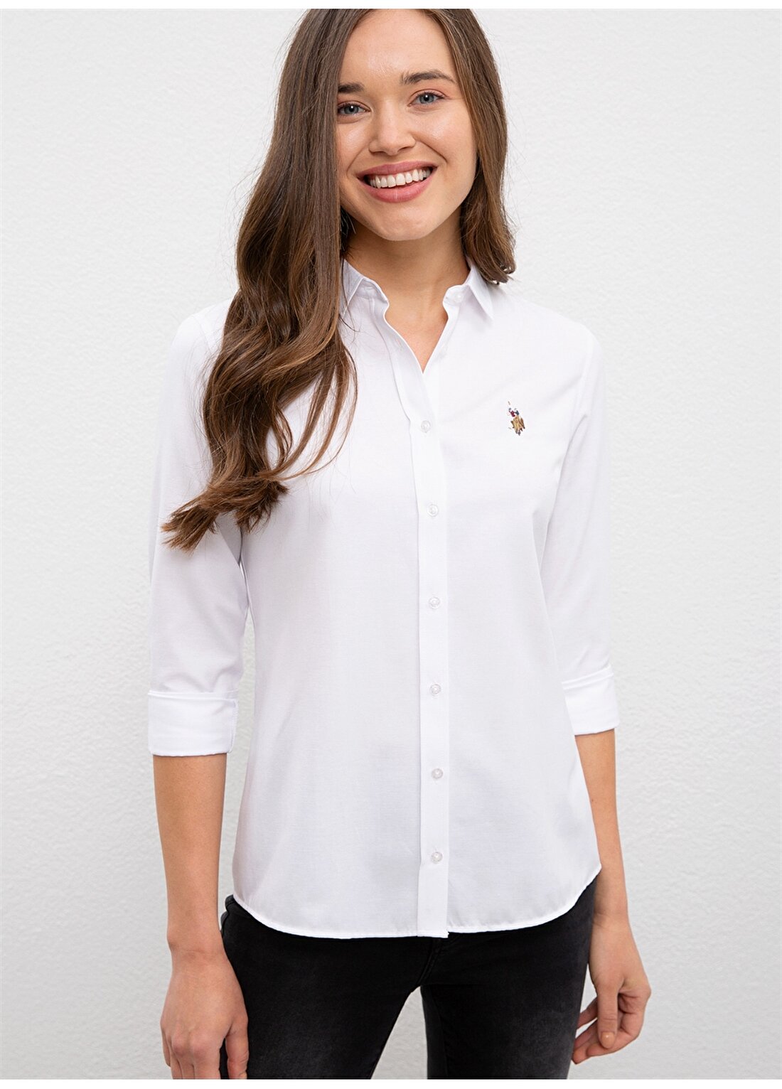 U.S. Polo Assn. Slim Fit Beyaz Gömlek