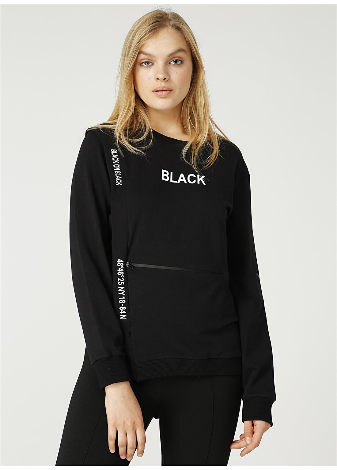 Black On Black Bob 68 Siyah Kadın Sweatshirt