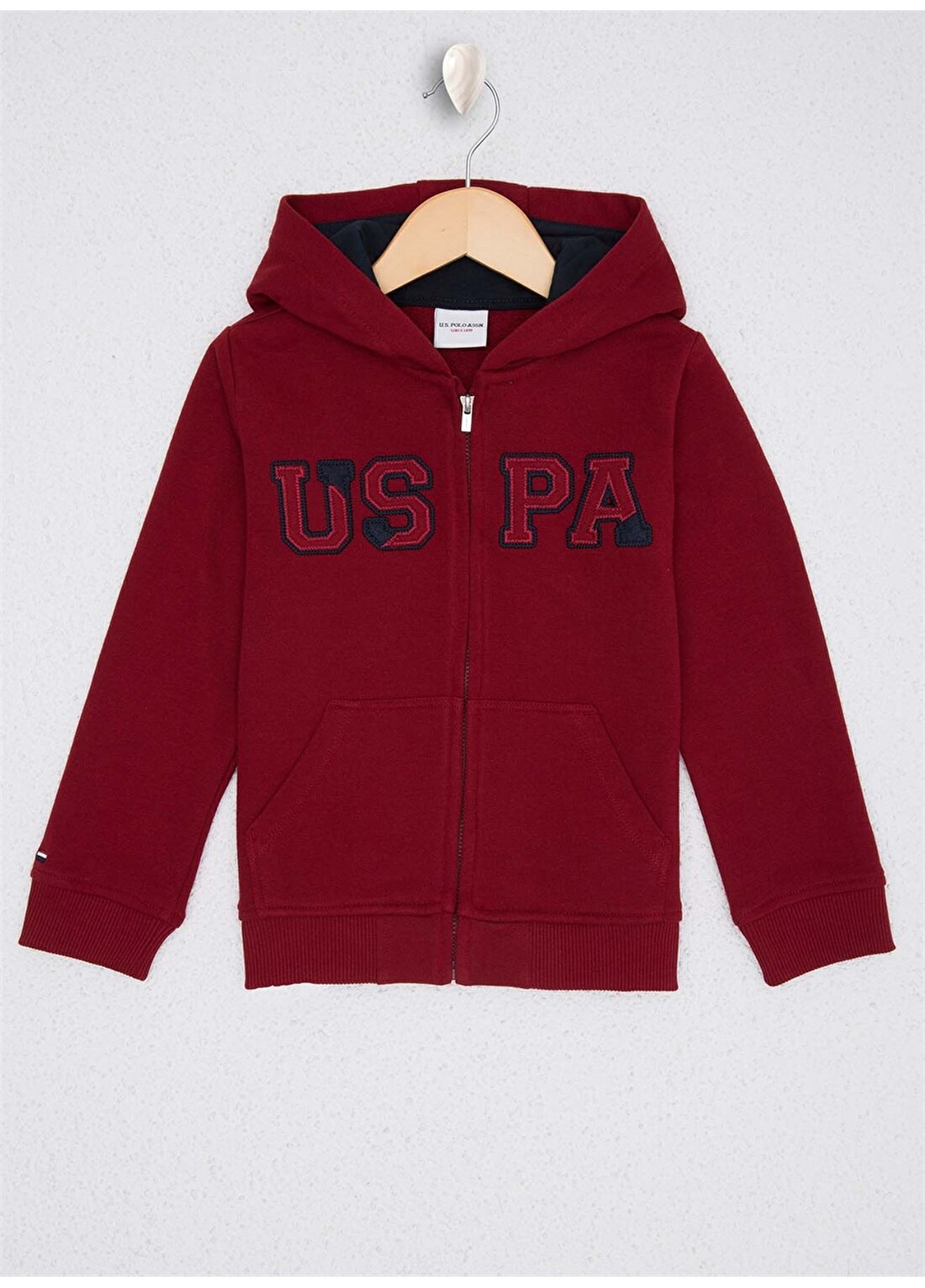 U.S. Polo Assn. Aplikeli Kırmızı Erkek Çocuk Sweatshirt
