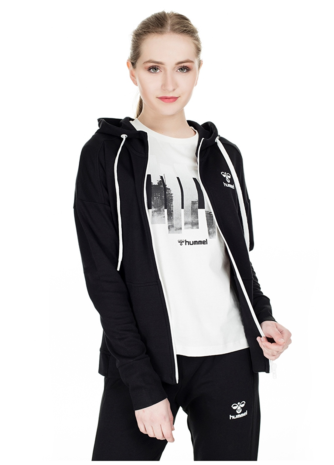 Hummel CAMILLEST ZIP HOODIE Siyah Kadın Sweatshirt 920829-2001