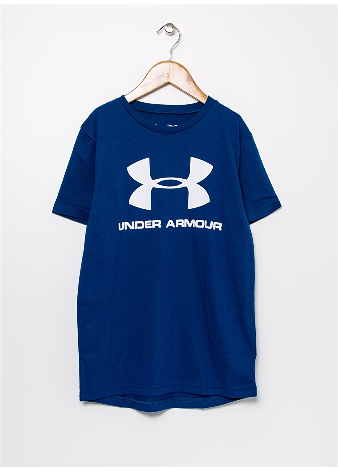 Under Armour O Yaka Bol Kesim Düz Mavi Erkek Çocuk T-Shirt