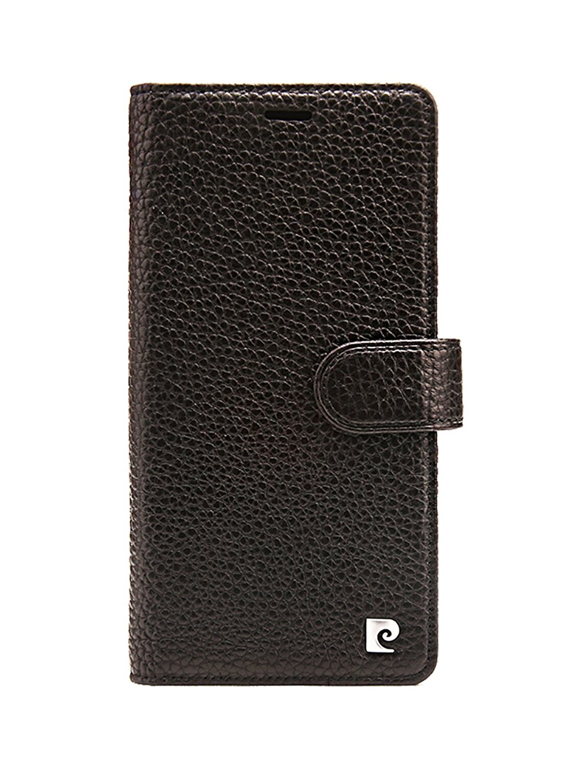 Pierre Cardin PCS-P08 Iphone XS Max (6.5) Siyah Deri Kapaklı Kılıf Telefon Aksesuarı