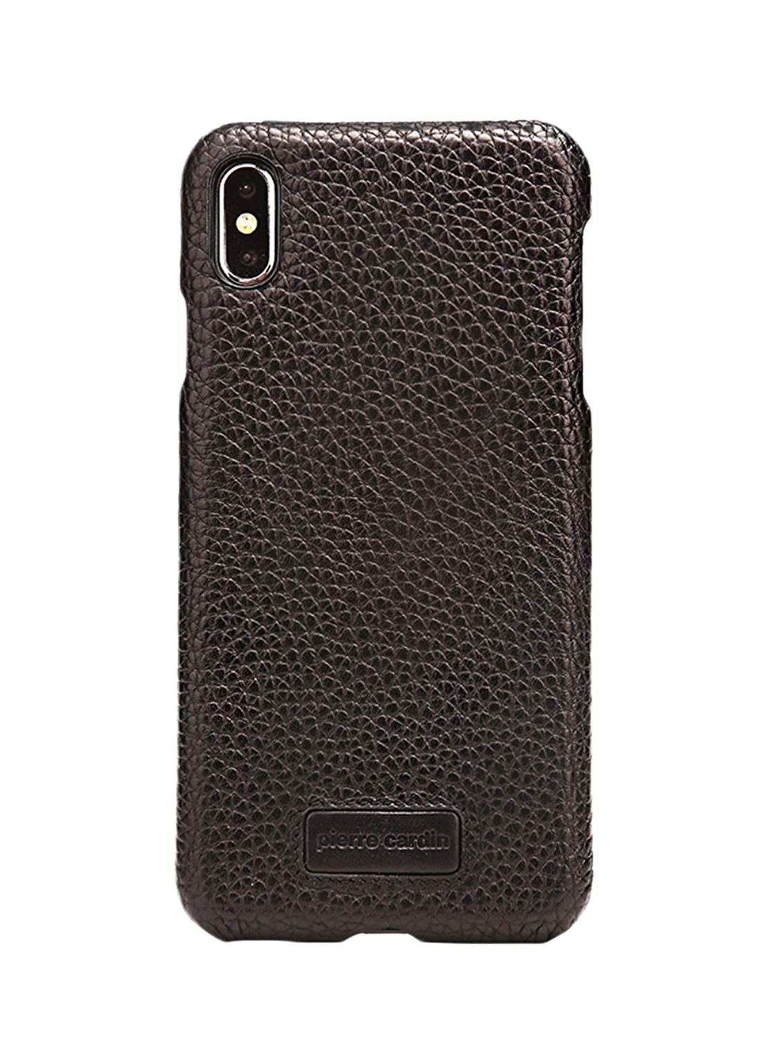 Pierre Cardin PCS-S05 Iphone XS Max (6.5) Siyah Klasik Deri Arka Kapak Telefon Aksesuarı