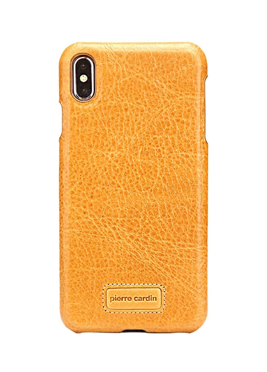 Pierre Cardin PCS-S05 Iphone XS Max (6.5) Sarı Klasik Deri Arka Kapak Telefon Aksesuarı
