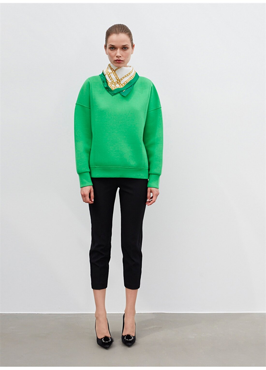 İpekyol Scuba Yeşil Sweatshirt