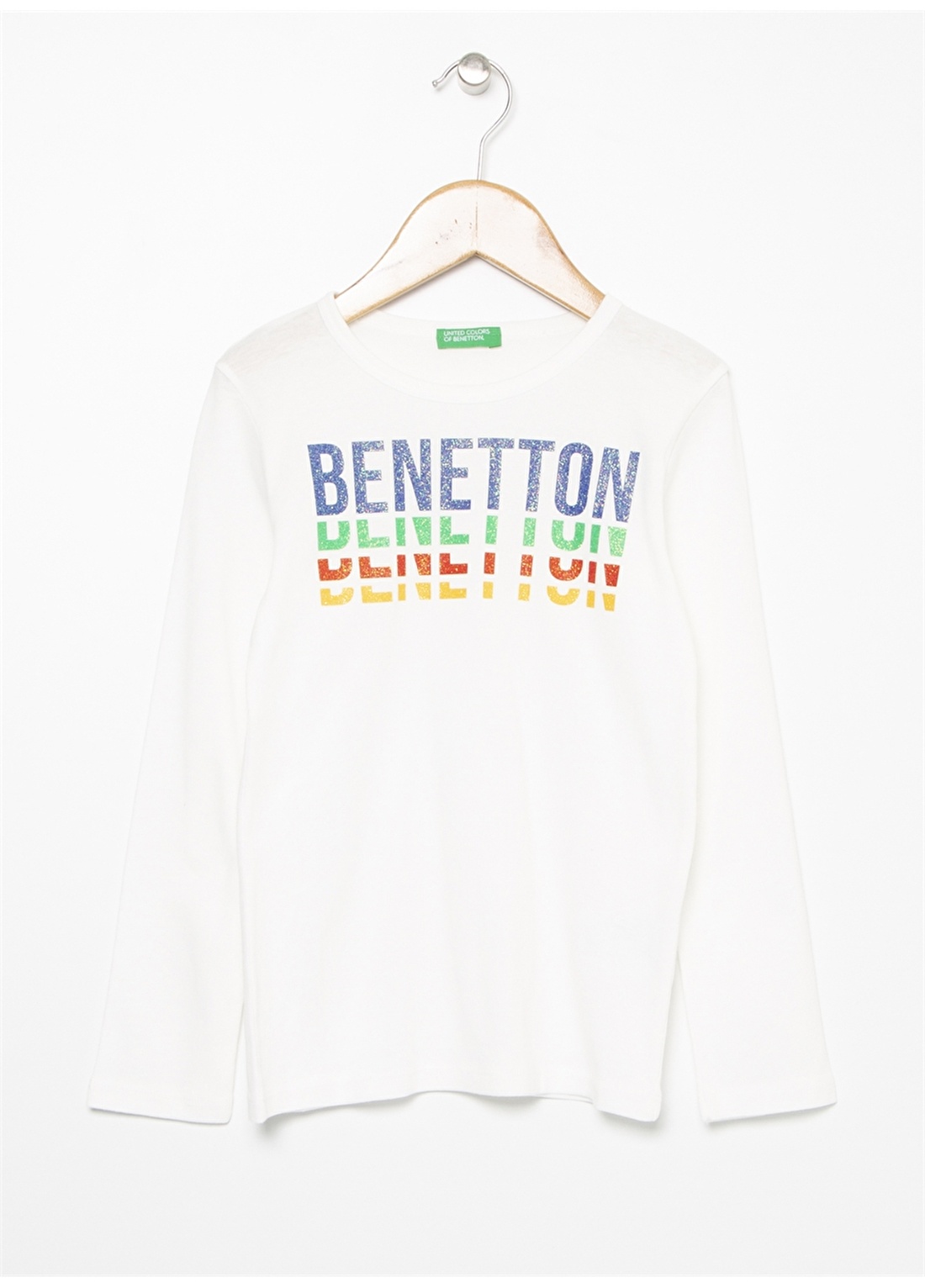 Benetton Krem Kız Çocuk T-Shirt 3I9WC14Q3