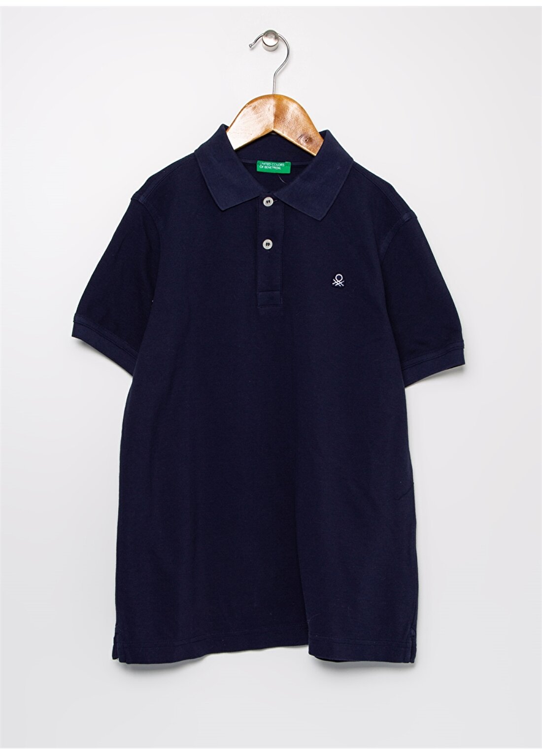 Benetton Logolu Lacivert Erkek Çocuk Polo T-Shirt