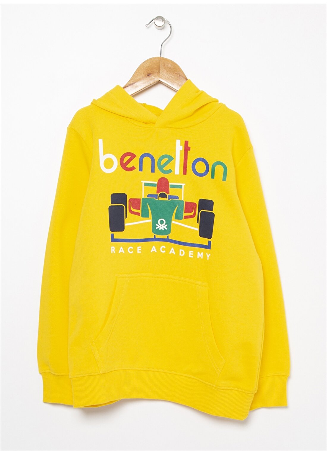 Benetton Yazılı Sarı Erkek Çocuk Sweatshirt