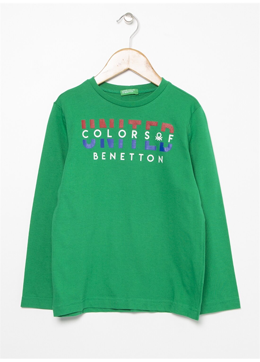 Benetton Yazılı Yeşil Erkek Çocuk T-Shirt