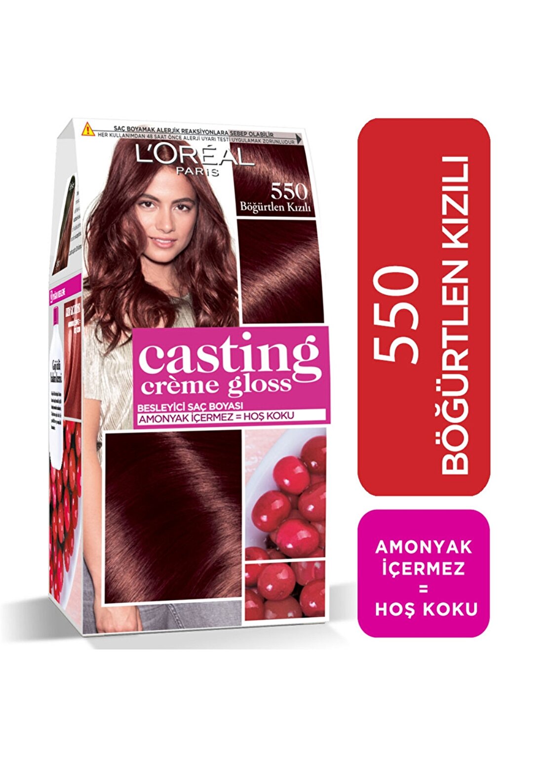 L'oréal Paris Casting Crème Gloss Saç Boyası - 550 Böğürtlen Kızılı