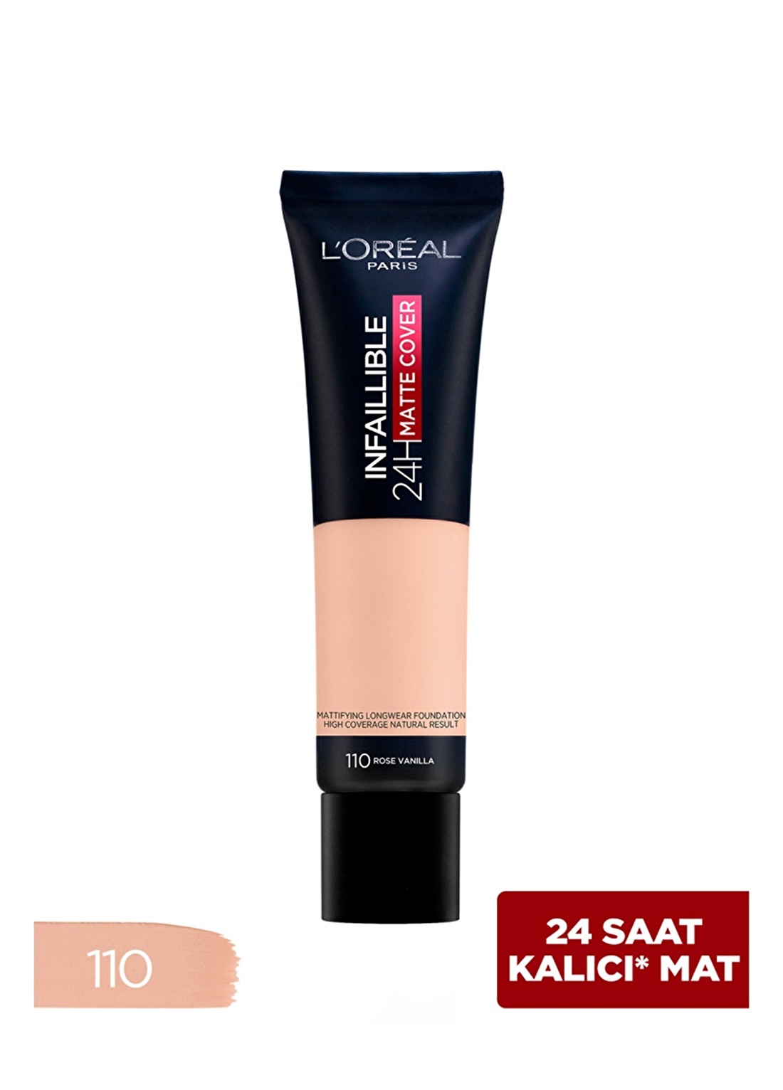 L'oréal Paris Infaillible 24H Matte Cover Yüksek Kapatıcı Fondöten - 110 Rose Vanilla