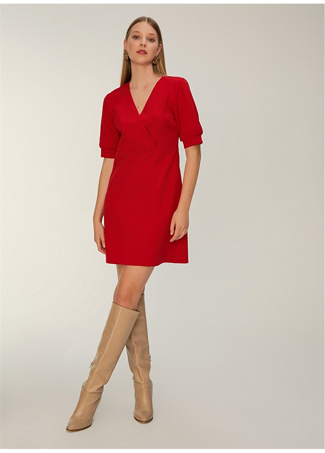 NGSTYLE Ngkaw20el0038 Kırmızı Kadın Elbise