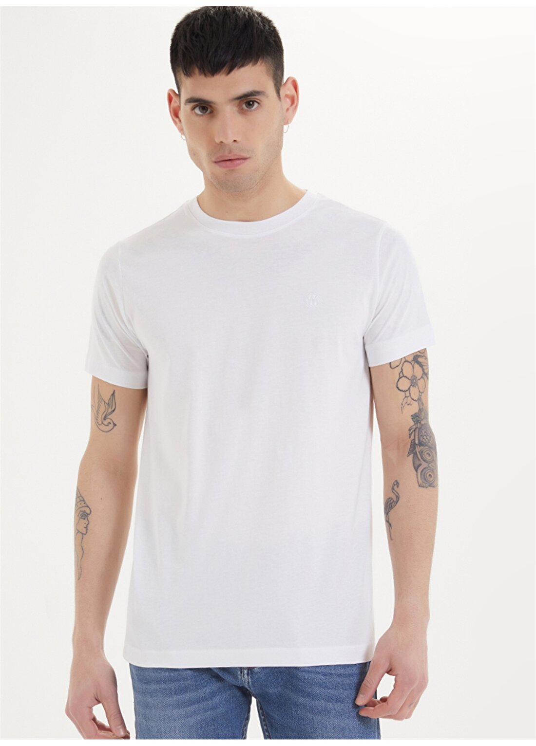 West Mark London Pima Pamuklu Beyaz T-Shirt