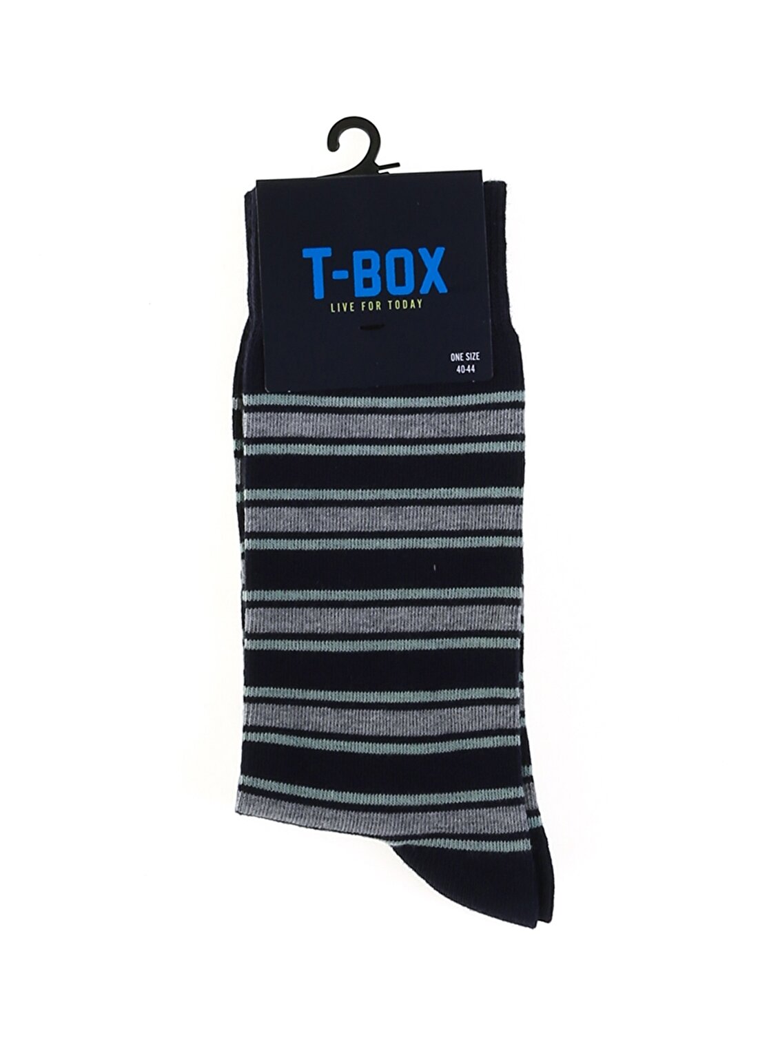T-Box Çizgili Lacivert Erkek Çorap
