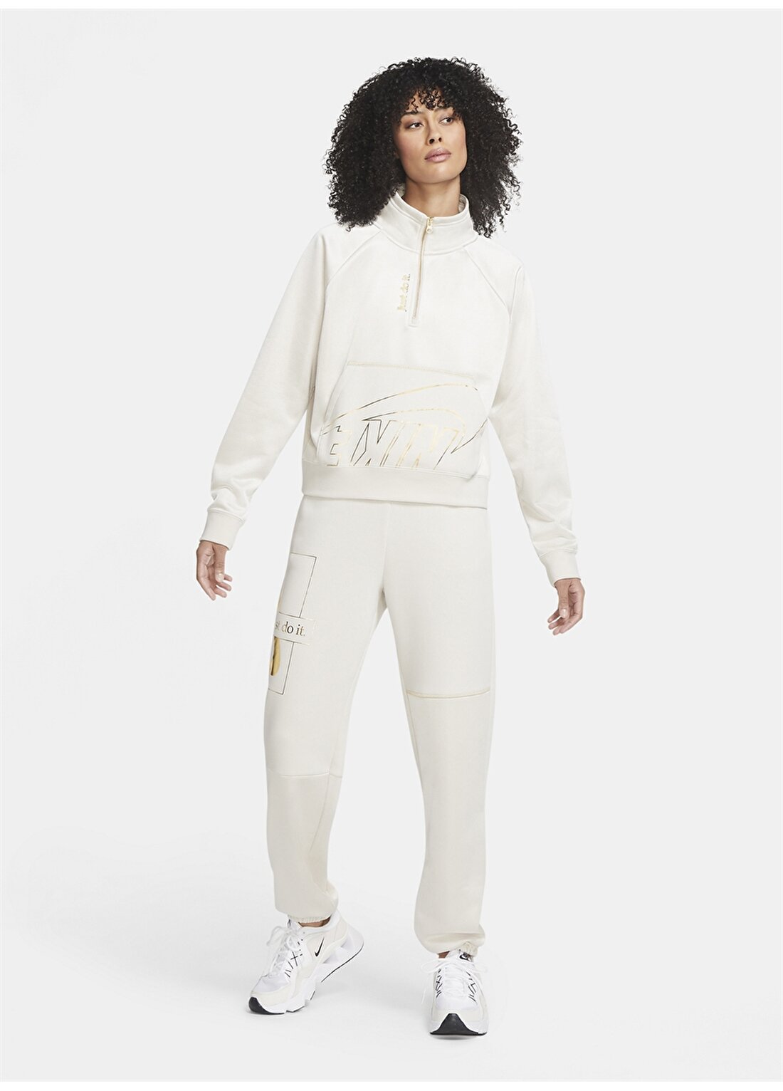 Nike DC0656-104 Beyaz Kadın Sweatshırt