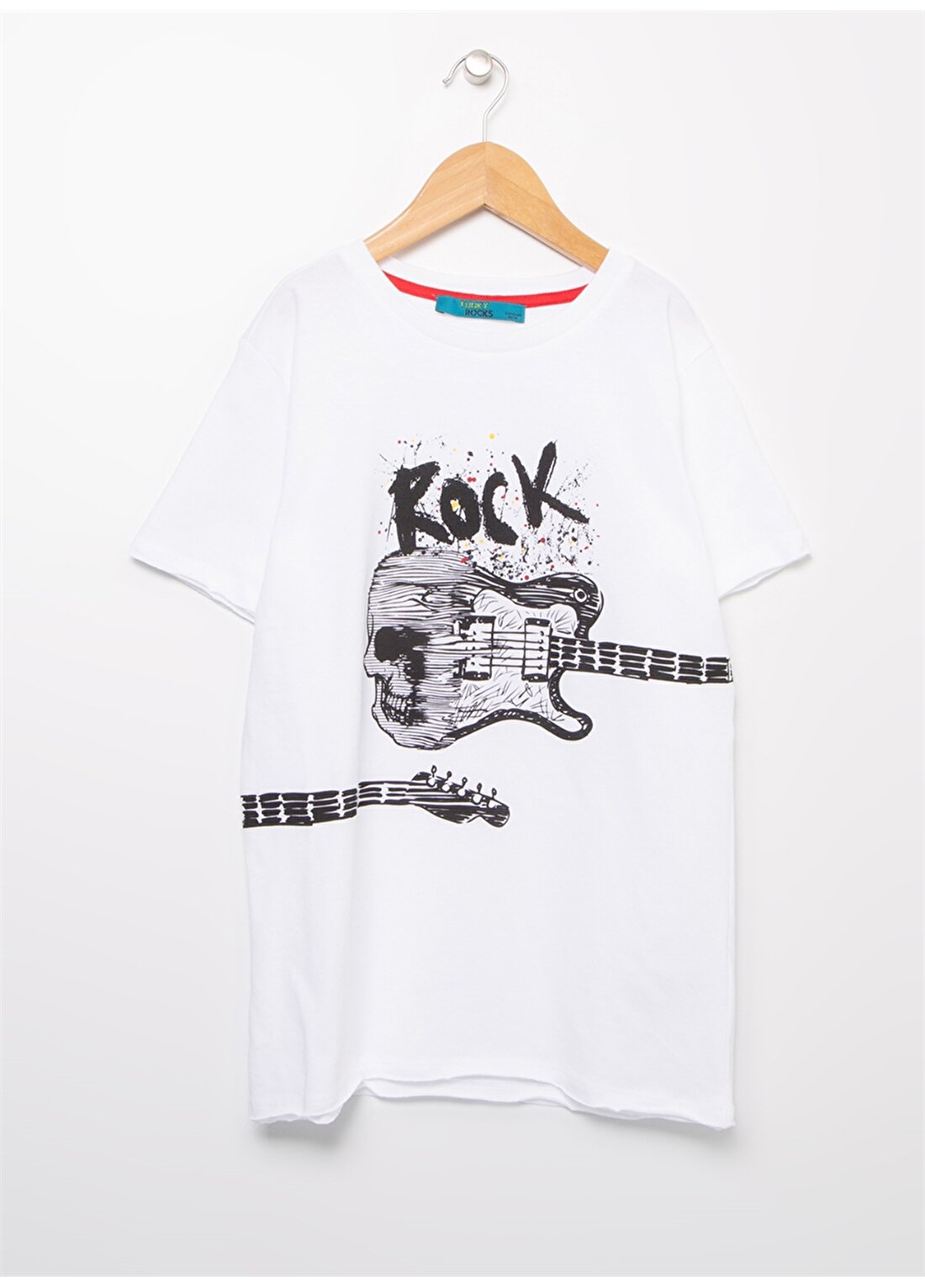 Funky Rocks Erkek Bisiklet Yaka Beyaz T-Shirt
