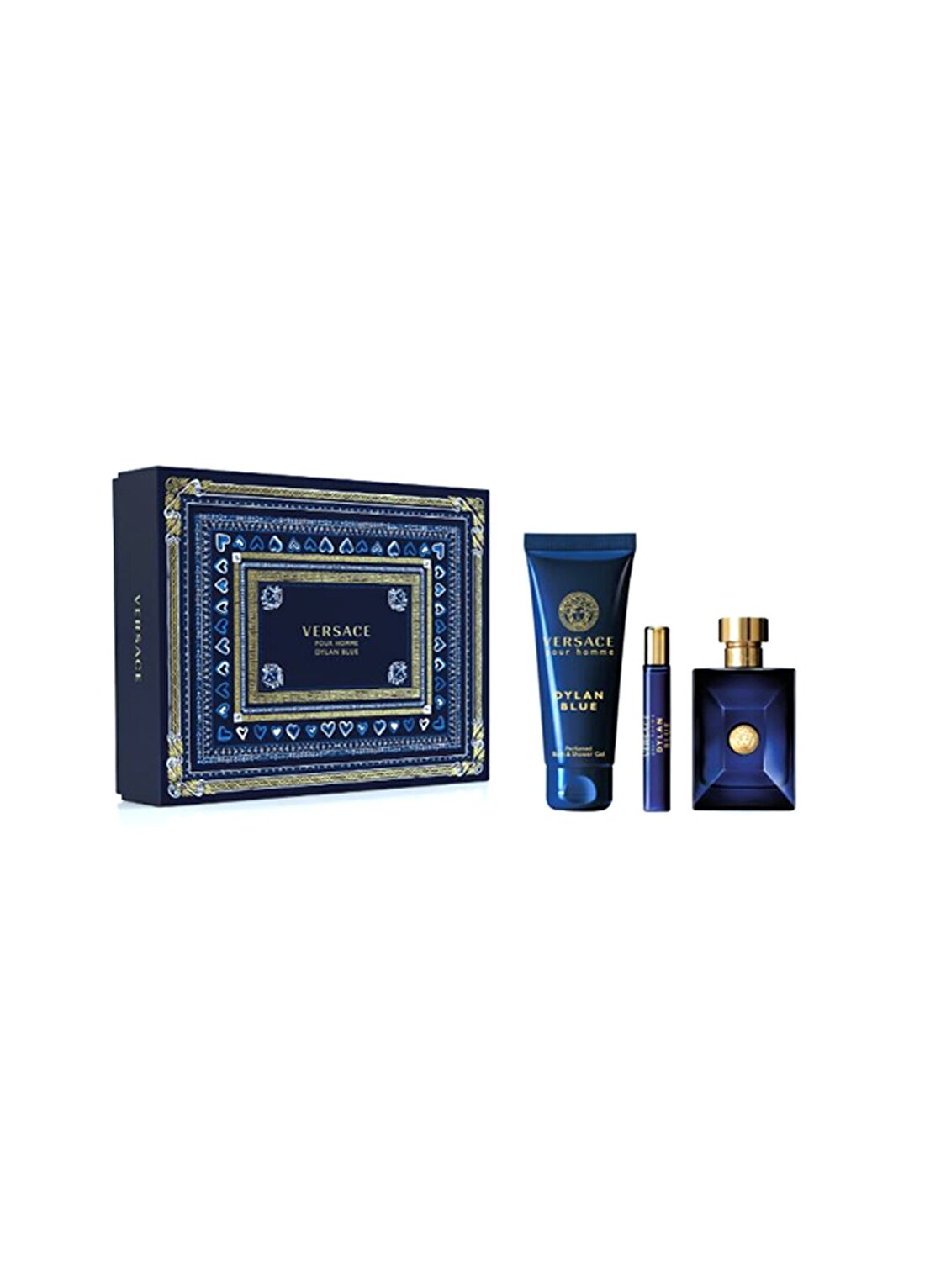 Versace Dylan Blue Erkek Parfüm Seti (100 Ml Edt + 150 Ml Duş Jeli + 10 Ml Edt)