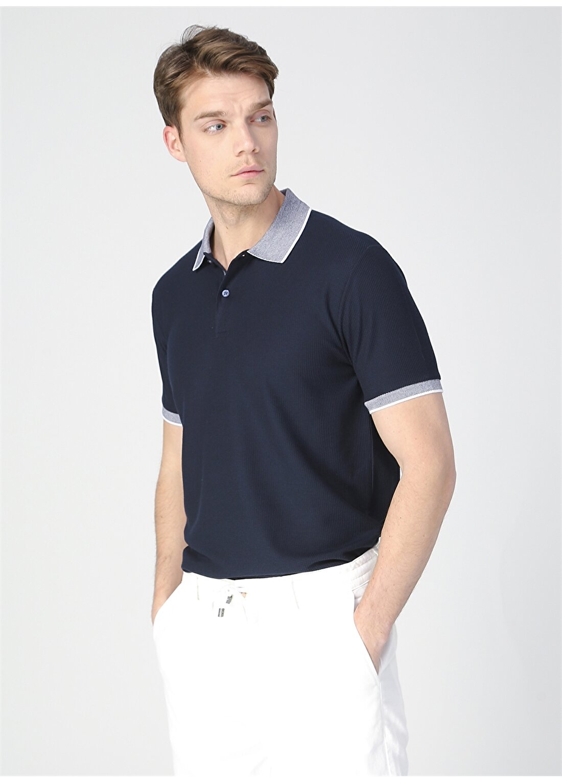 Fabrika Comfort Erkek Lacivert Polo Yaka T-Shirt