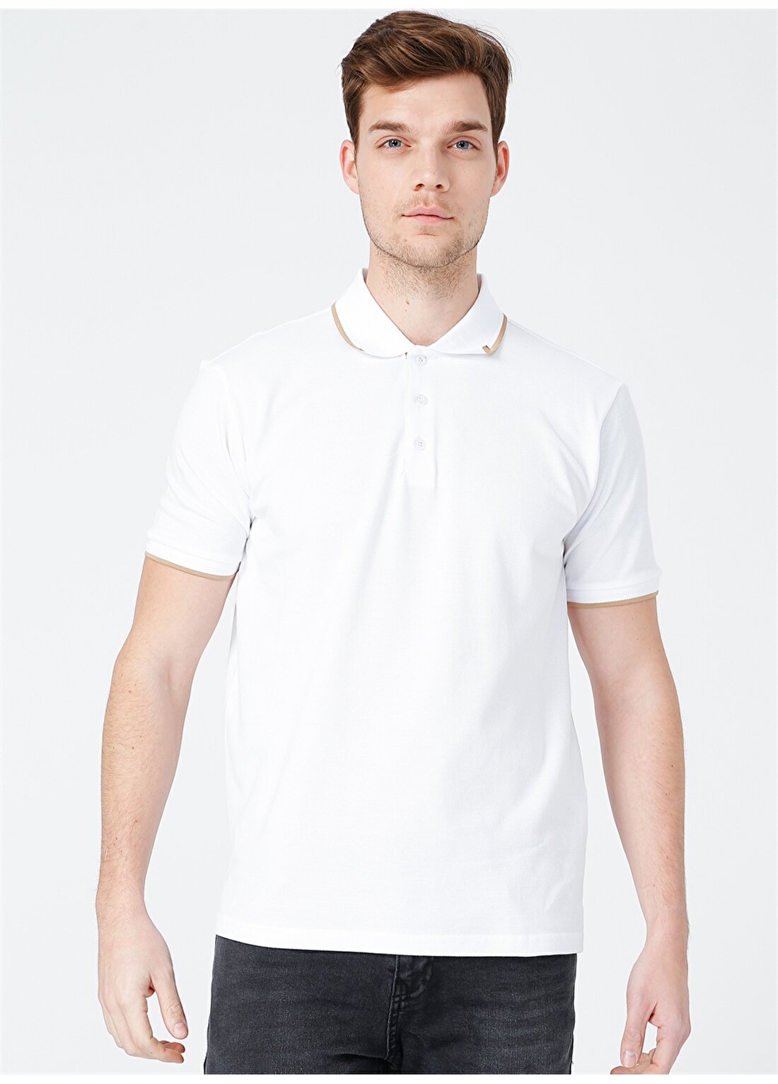 Fabrika Comfort Beyaz Erkek Polo T-Shirt