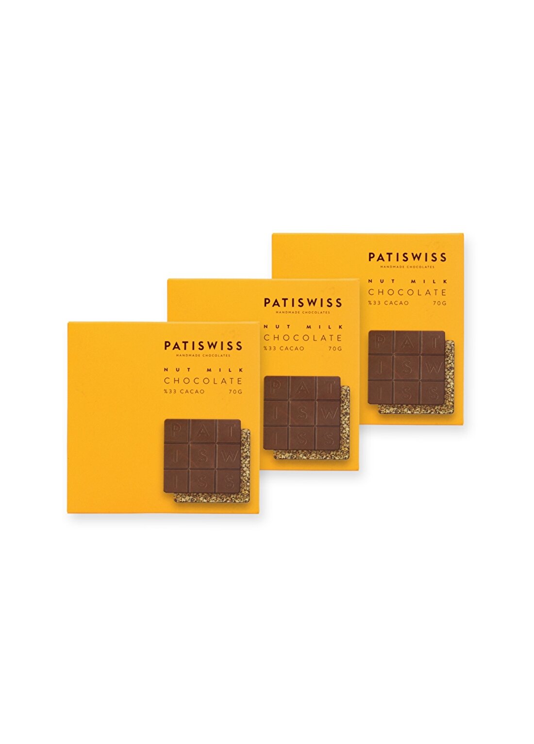 Patiswiss Fındıklı Sütlü Tablet Çikolata 70 Gr (3 Adet)
