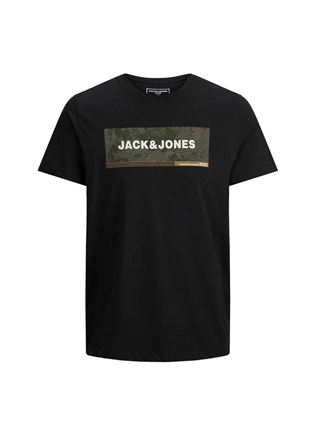 Jack & Jones Erkek Siyah Bisiklet Yaka T-Shirt