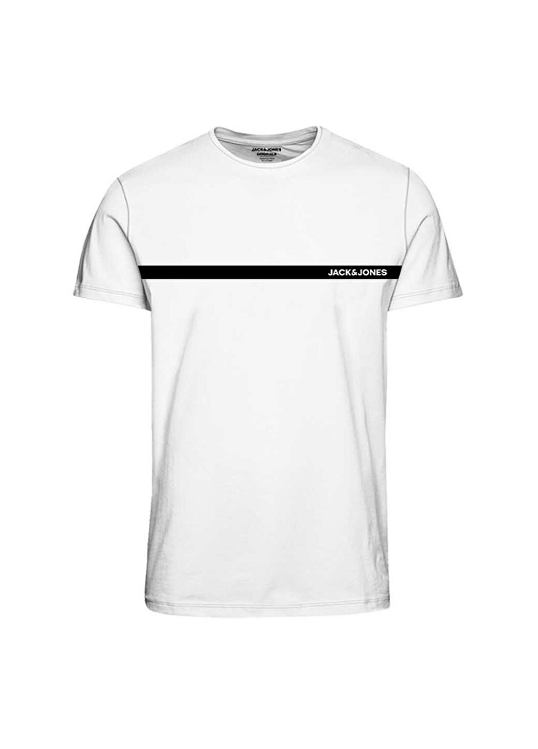 Jack & Jones 12195824 Beyaz Erkek T-Shirt