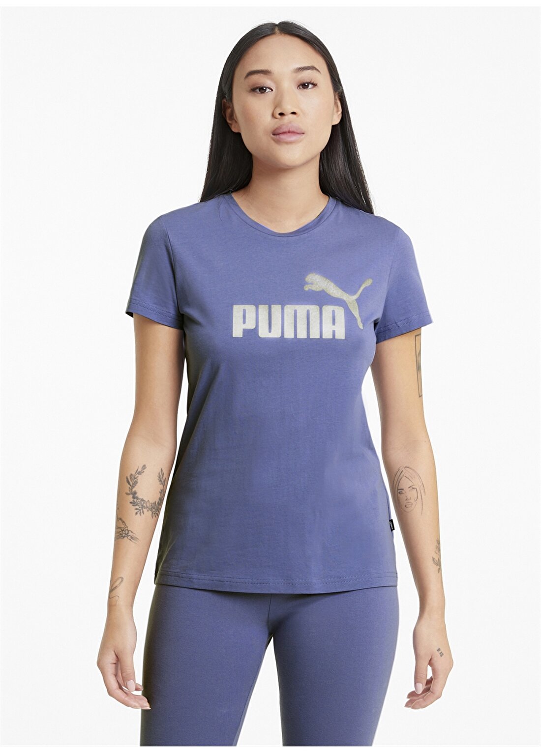 Puma Lila Baskılı Kadın T-Shirt